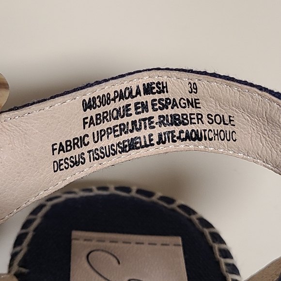 Gaimo Paola Slingback espadrille wedge flats size 39 - Picture 7 of 9